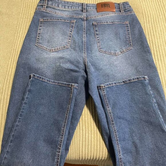 Frye High Waisted Straight Leg Denim Jeans - Picture 8 of 8
